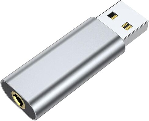 6X USB to 3.5mm Audio Jack Adapter External Sound Card for Headsets Desktops PC in Kuwait