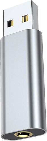 4X USB to 3.5mm Audio Jack Adapter External Sound Card for Headsets Desktops PC in Kuwait
