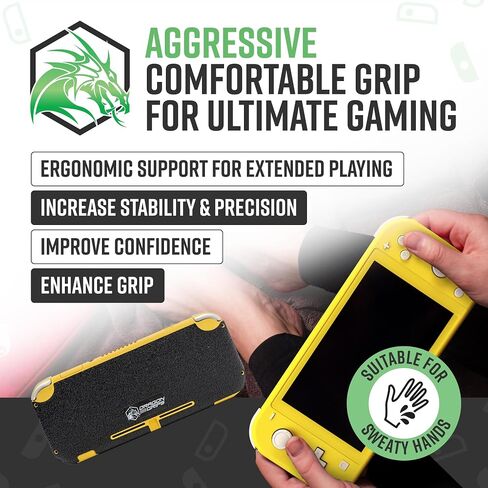 Dragon Grips Nintendo Switch Lite Grip - Textured Rubber Controller Grips for Back Shell of Nintendo Switch Lite - Ultra Thin Non-Slip Precision Fit Accessory for Gaming Sessions, Made in USA in Kuwait