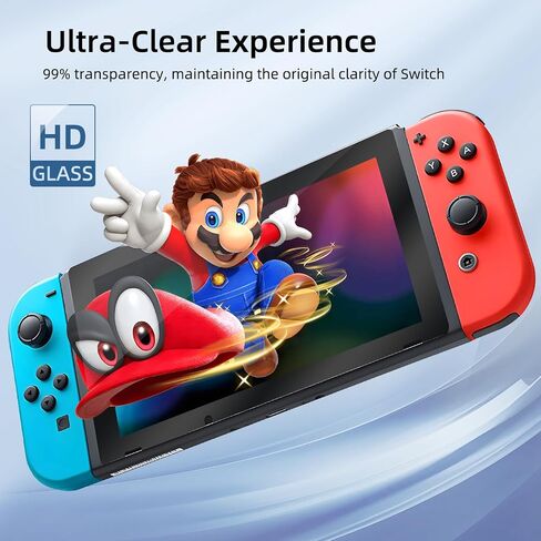 2-Pack Black Border Tempered Glass Screen Protector for Switch Model 2017 [6.2 Inch]，HD Clear, Anti Scratch, Anti-Fingerprint, Shatterproof，Bubble Free, 9H Hardness, Ultra Thin in Kuwait