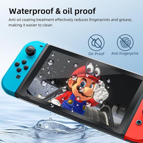 2-Pack Black Border Tempered Glass Screen Protector for Switch Model 2017 [6.2 Inch]，HD Clear, Anti Scratch, Anti-Fingerprint, Shatterproof，Bubble Free, 9H Hardness, Ultra Thin in Kuwait