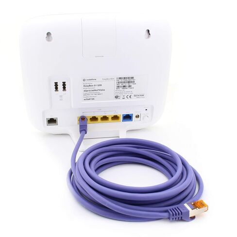 Cat.7 ethernet Cable 0,5m - Violet - 10 Pieces - Cat7 LAN Network 10GBASE-T - 10000 Mbps (Sftp Pimf) Double Shielded patchcable RJ45 Plug Cat.6a in Kuwait