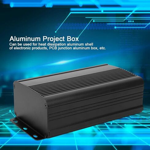 Matt Black Aluminum Housing for PCB Controller 55x95x150mm for Electrical Engineers in Kuwait