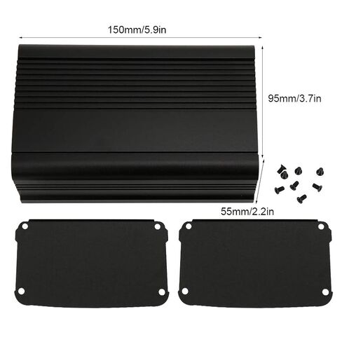 Matt Black Aluminum Housing for PCB Controller 55x95x150mm for Electrical Engineers in Kuwait