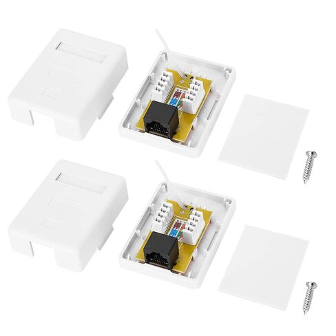 Stylish RJ45-8P8C CAT6 Network Enclosure Ideal for Communicating Equipment, Pack of 2 in Kuwait