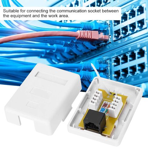Stylish RJ45-8P8C CAT6 Network Enclosure Ideal for Communicating Equipment, Pack of 2 in Kuwait
