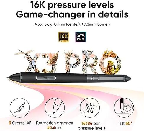 XPPen Upgraded Artist13.3 Pro V2 Drawing Tablet with Screen, 16384 Pen XPPen X3 Pro Smart Chip Stylus in Kuwait
