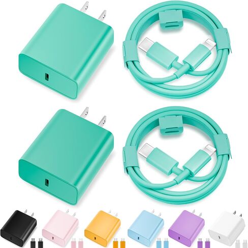 iPhone Charger Fast Charging,[MFi Certified] 2Pack 20W Type C Fast Charger Block with [10FT&6FT] USB C to Lightning Cable Compatible for iPhone 14/13/12/11 Pro Max/Xs Max/XR/X,iPad in Kuwait