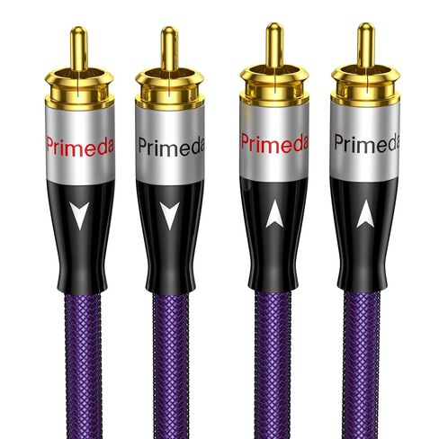 Audiophiles Subwoofer RCA Cable 2 RCA to 2 RCA Multiple Shield with Siliver-Plated OFC Ultra-high Purity Copper Digital Coaxial Cable for HiFi Systems (4.9 FT) in Kuwait
