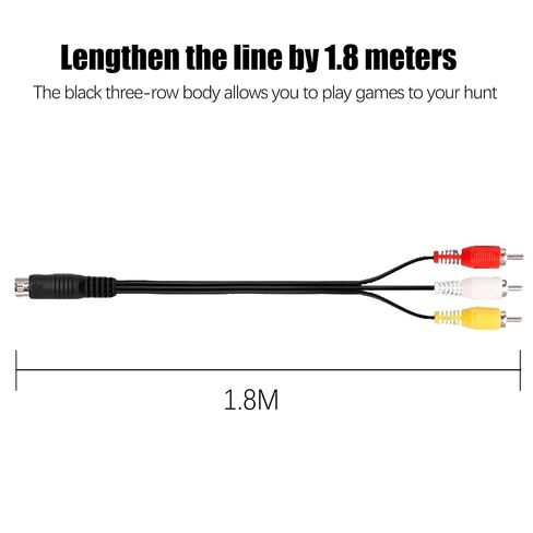 Replacement 9-pin Male to 3-pin RCA Male Stereo AV Cable, 9-pin to RCA Audio and Video Composite Cable, Compatible with Mega Drive 2 3, Sega Genesis 2 (6FT) in Saudi Arabia