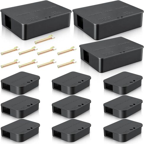 16 Pack Key Required Rat Station Box 4 XLarge & 12 Compact Outdoor Mouse Bait Stations Box Lockable Weather Resistant Bait Boxes for Indoor & Outdoor in Kuwait