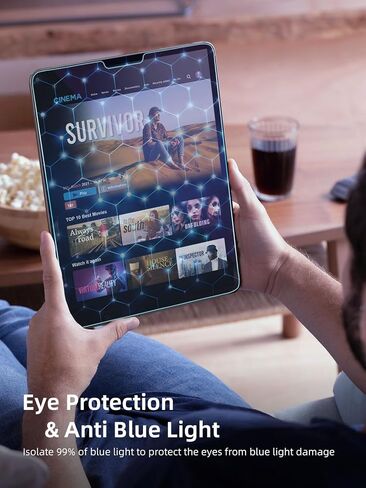 2 Pack Anti Blue Light Screen Protector for iPad Air 5/4th Generation [10.9 Inch, 2022/2020],iPad Pro [11 Inch,2022/2021/2020/2018],9H Hardness Tempered Glass Film,Anti-uv,Eye Protection in Kuwait