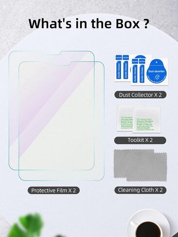 2 Pack Anti Blue Light Screen Protector for iPad Air 5/4th Generation [10.9 Inch, 2022/2020],iPad Pro [11 Inch,2022/2021/2020/2018],9H Hardness Tempered Glass Film,Anti-uv,Eye Protection in Kuwait