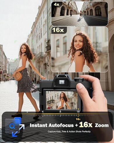 NBD 5K 64MP Digital Cameras for Photography,16X Zoom，Flip Screen,Dual-Lens in Kuwait