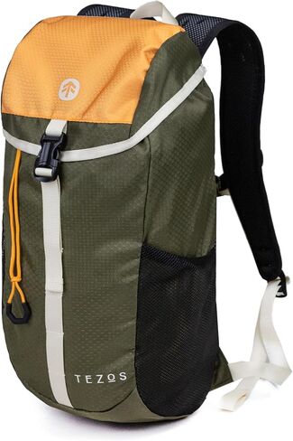 Jadyn Tezos Juniper Daypack, Lightweight Hiking Backpack and Hydration Pack for Camping, Travel, Biking, and the Outdoors, 16 Liter (Olive) in Kuwait