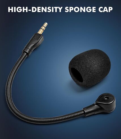 Detachable Replacement Mic for Logitech G PRO X1/X2 / G PRO X Wireless/G Pro Wired Headsets – Noise-Cancelling Boom Mic with 2 Foam Covers Included in Kuwait
