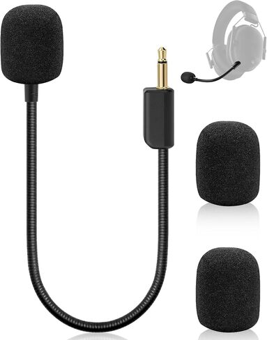 Gaming Mic for Razer BlackShark V2/V2 Pro Wireless Gaming Headset – Detachable 3.5mm Mic with Foam Windscreen, Flexible Gooseneck, Noise-Cancelling, Compatible with PC PS5 Xbox in Kuwait