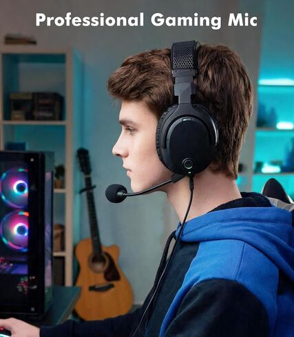 Gaming Mic for Razer BlackShark V2/V2 Pro Wireless Gaming Headset – Detachable 3.5mm Mic with Foam Windscreen, Flexible Gooseneck, Noise-Cancelling, Compatible with PC PS5 Xbox in Kuwait