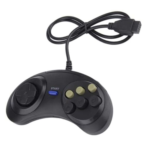 THE PERFECT PART 2X 6 Button Game Pad Controller For SEGA Genesis Black Old School Classic New in Kuwait