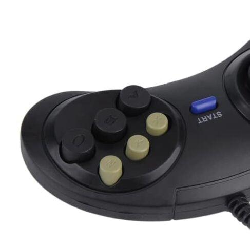 THE PERFECT PART 2X 6 Button Game Pad Controller For SEGA Genesis Black Old School Classic New in Kuwait