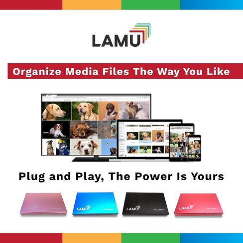 LAMU Portable Digital Photo Organizer - Digital Picture Manager for Windows - Software to Easily Organize Your Photos and Videos - Digital Photo Storage - 2 Terabytes (Charcoal Black) in Saudi Arabia