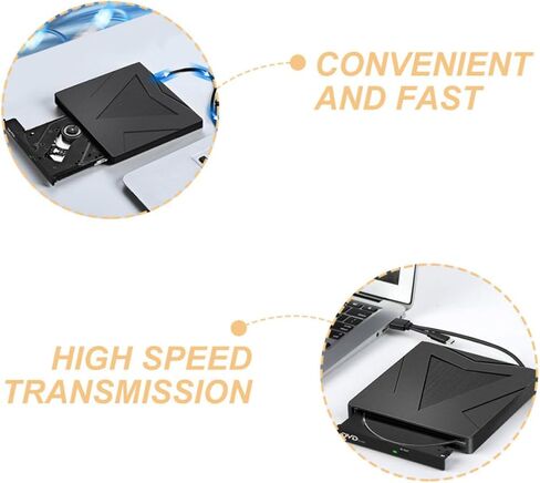 External DVD Drive USB 3.0 Type C Plug and Play for PC Car in Kuwait