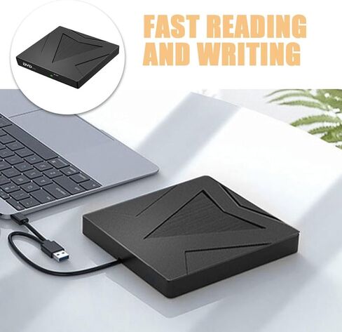 External DVD Drive USB 3.0 Type C Plug and Play for PC Car in Kuwait
