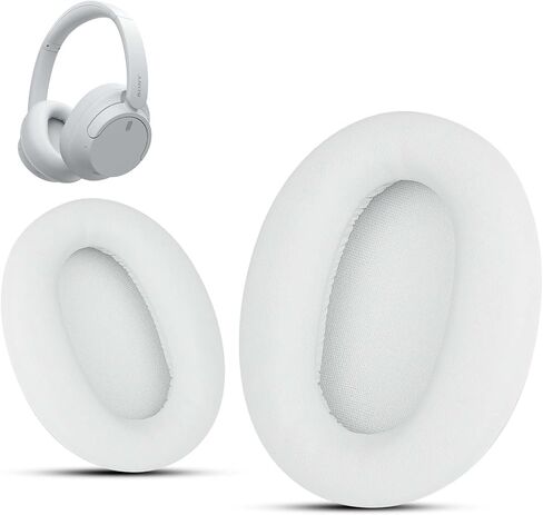 Krone Kalpasmos Replacement Earpads for Sony WH-CH720N Headphones, Sony Ear Cushion Compatible with Sony WH CH720N, Sony WH-CH720N(CH720N) Ear Pads with Protein Leather Memory Foam, White in Kuwait