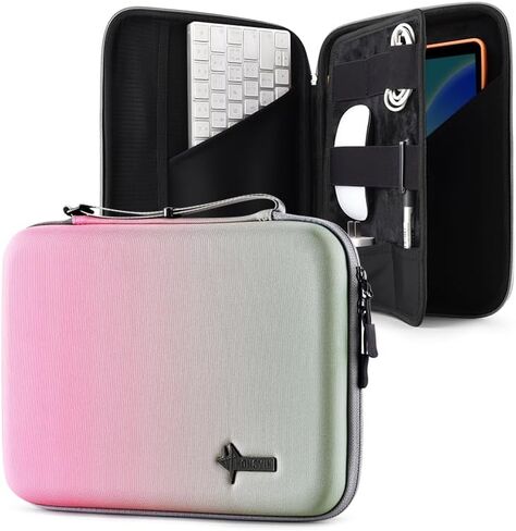 Portfolio Case for 2026 11 Inch iPad Air M4, M3&M2, Pro M5, iPad (A16) Carrying Storage Sleeve Bag with Accessories Compartment Pink Gradient in Saudi Arabia