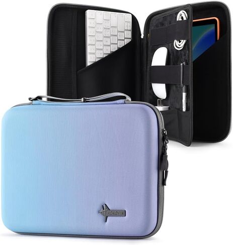 Portfolio Case for 2026 11 Inch iPad Air M4, M3&M2, Pro M5, iPad (A16) Carrying Storage Sleeve Bag with Accessories Compartment Blue Purple Gradient in Saudi Arabia