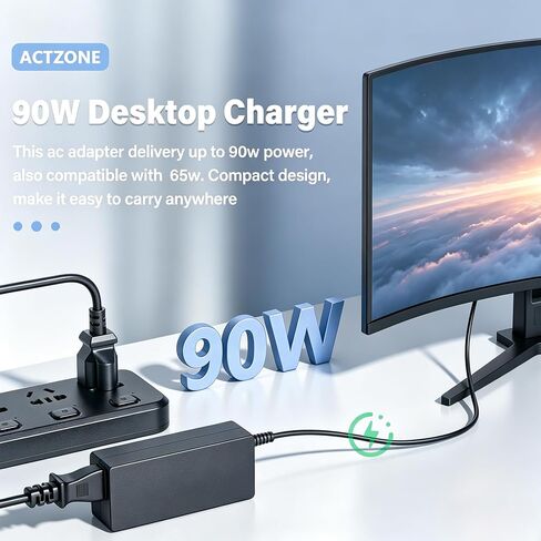 90W AC Adapter Compatible with Lenovo ThinkCentre 90W Power Cord M93p M90p in Kuwait