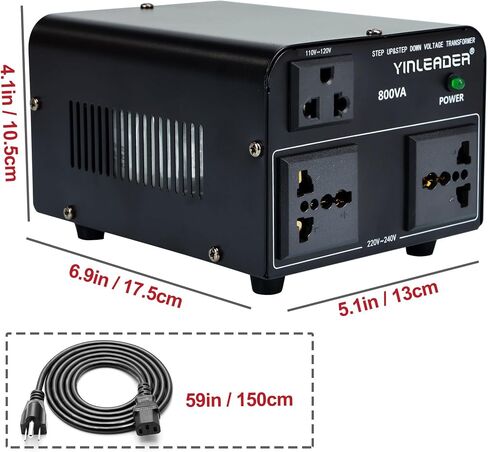 Yinleader 800W Voltage Converter Step Up/Down 110V-120V to 220V-240V in Kuwait