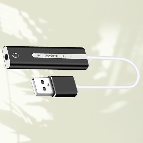 USB 3.1 Sound Card External Audio Adapter with 7.1 Surround Sound, Aluminum Alloy Construction, Superior Reliability for Computer Mic and Earphone Plug-in in Saudi Arabia