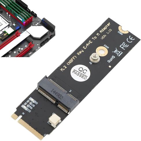 M.2 NGFF Key E A+E to M Adapter Card with Bluetooth Support for AX200/AX201/AX210/8260/8265/9260 .2 Socket in Kuwait