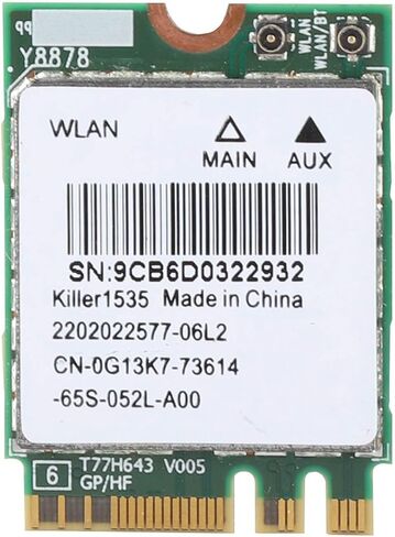 Gen Killer 1535AC Dual Band 802.11ac NGFF M.2 867Mbps Bluetooth Network Card - Superior Connectivity for Online Gaming Enthusiasts in Kuwait