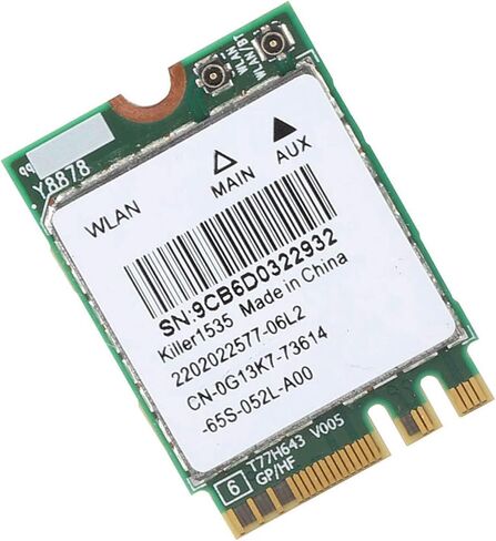 Gen Killer 1535AC Dual Band 802.11ac NGFF M.2 867Mbps Bluetooth Network Card - Superior Connectivity for Online Gaming Enthusiasts in Kuwait