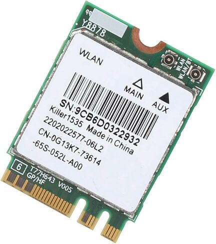Gen Killer 1535AC Dual Band 802.11ac NGFF M.2 867Mbps Bluetooth Network Card - Superior Connectivity for Online Gaming Enthusiasts in Kuwait