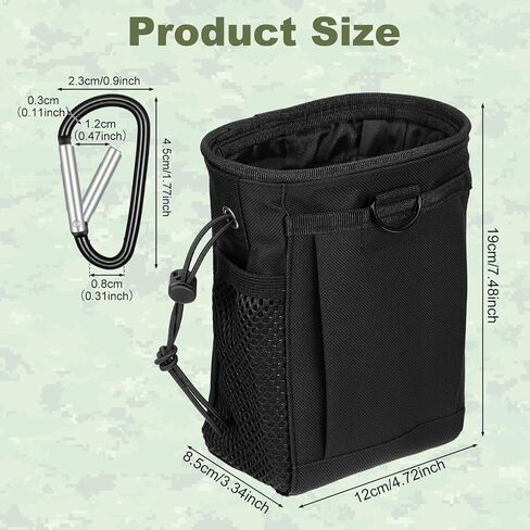 3 Pieces Dump Pouch, Drawstring Ammo Bag, Adjustable Utility Belt for Magazines, Outdoor Airsoft Hunting Gear in Kuwait