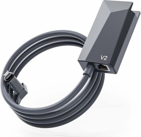 LIVINGTHING Upgraded Ethernet Adapter for Starlink Actuated Gen 2 Rectangle Dish - RJ45 Gigabit Adapter for Satellite Internet V2 - Wired External Network Accessory in Kuwait