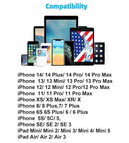 Apple Lightning to 3.5mm Audio Cable Compatible with iPhone 14/13/12/11/XR/XS/X/8/7/6 Plus/SE 2, iPad in Kuwait