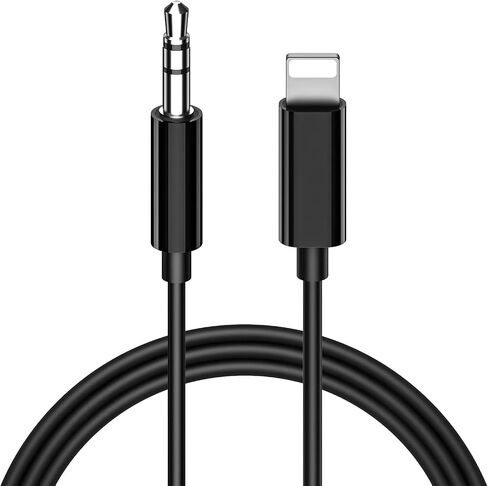AUX Cord for iPhone, Audio Cable, 3.3ft, Black in Kuwait