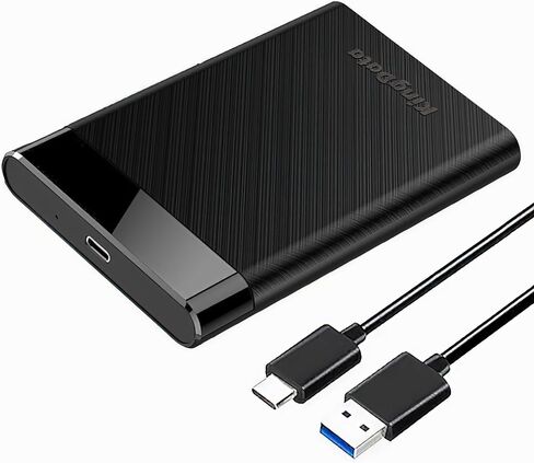 SSD HDD Hard Drive Enclosure 2.5" inch SATA III USB 3.1 6Gbps Caddy Case External Reader Laptop Fast Data Trasfer UASP Cable Included Tool-Free LED Indicator Black in Kuwait