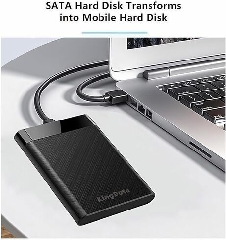 SSD HDD Hard Drive Enclosure 2.5" inch SATA III USB 3.1 6Gbps Caddy Case External Reader Laptop Fast Data Trasfer UASP Cable Included Tool-Free LED Indicator Black in Kuwait
