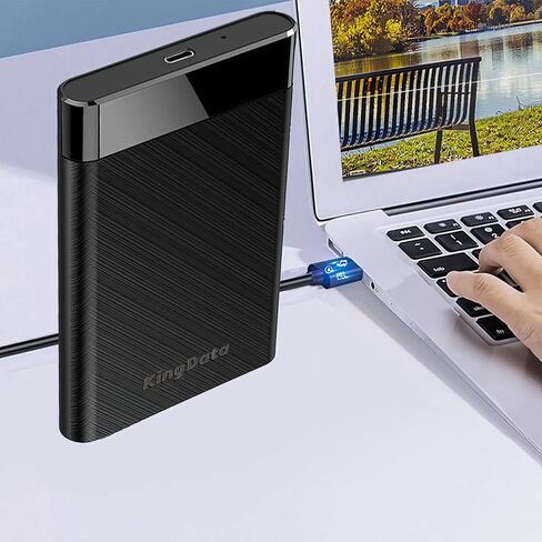 SSD HDD Hard Drive Enclosure 2.5" inch SATA III USB 3.1 6Gbps Caddy Case External Reader Laptop Fast Data Trasfer UASP Cable Included Tool-Free LED Indicator Black in Kuwait