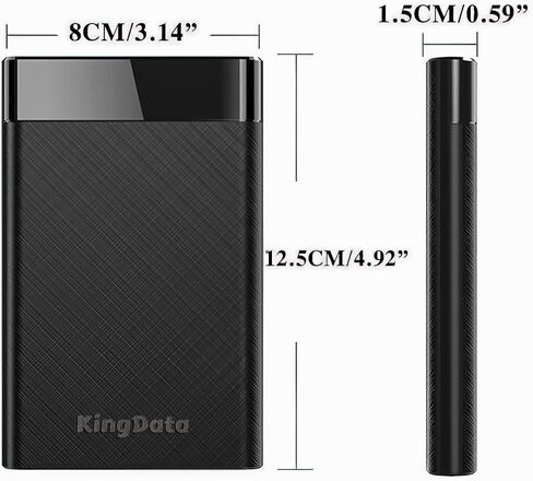 SSD HDD Hard Drive Enclosure 2.5" inch SATA III USB 3.1 6Gbps Caddy Case External Reader Laptop Fast Data Trasfer UASP Cable Included Tool-Free LED Indicator Black in Kuwait