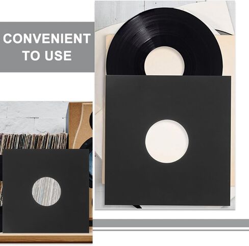 10pcs Inch Black Kraft Paper Vinyl Record Outer Sleeves in Kuwait
