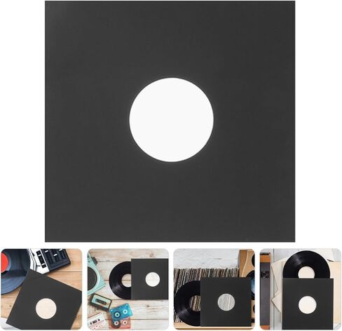 10pcs Inch Black Kraft Paper Vinyl Record Outer Sleeves in Kuwait