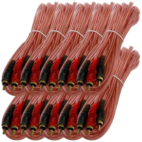 Bass Rockers 17ft Interconnect RCA Audio Cables (Bulk 10 Pack) - BRC17 (17 Ft) in Kuwait