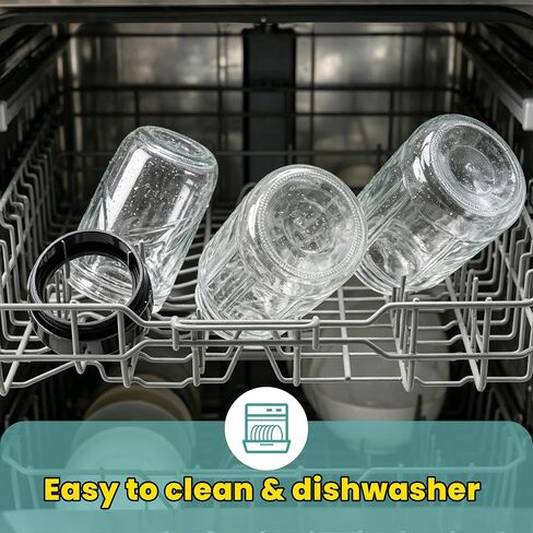 Adapter for Magic Bullet Blender & Wide-Mouth Mason Jar — 1-Pack Connector + 3-Pack Silicone Sealing Rings, Only Compatible with MB1001 250W Blender and Ball Jars in 16oz, 32oz, and 64oz in Kuwait