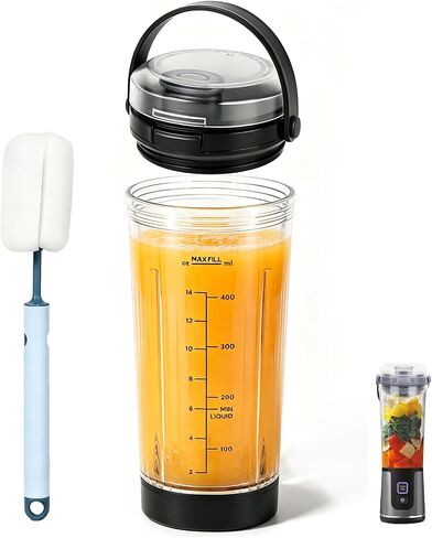 2 Pack 32oz+24oz Ninja Blender Cups Replacement, with 7 Fins, Cleaning Brush in Kuwait